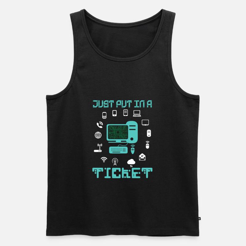 Technischer Support Technologie Programmierer - Männer Premium Bio Tank Top - Schwarz