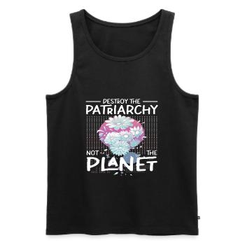 Feminist Feminismus Patriarchat Feministen - Männer Premium Bio Tank Top - Schwarz - Vorne - Michal (187cm)
