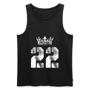 22 Number crown - Men's Premium Organic Tank Top - black - Front - Michal (187cm)