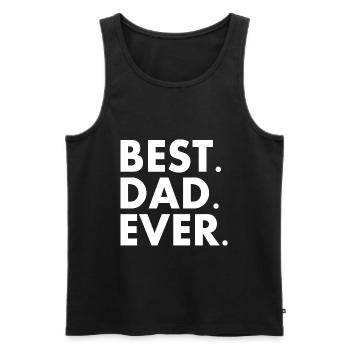 Best dad ever - Männer Premium Bio Tank Top - Schwarz - Vorne - AI Model Male 178 light (178cm)