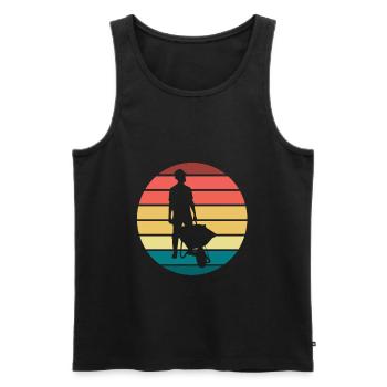 Bauarbeiter - Männer Premium Bio Tank Top - Schwarz - Vorne - AI Model Male 178 light (178cm)