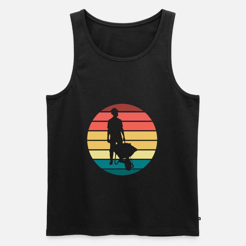 Bauarbeiter - Männer Premium Bio Tank Top - Schwarz