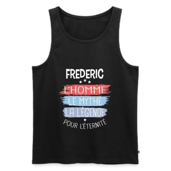 Frederic l'homme le mythe la légende - Débardeur bio Premium Homme - noir - Devant - Michal (187cm)