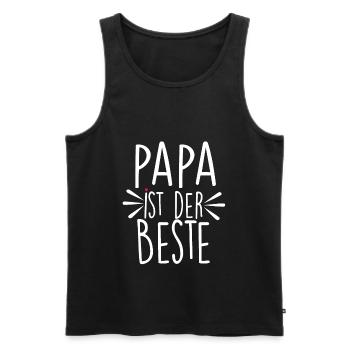 Papa Ist Der Beste - Männer Premium Bio Tank Top - Schwarz - Vorne - AI Model Male 178 light (178cm)