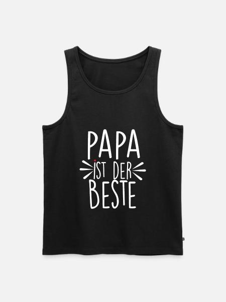 Papa Ist Der Beste - Männer Premium Bio Tank Top - Schwarz