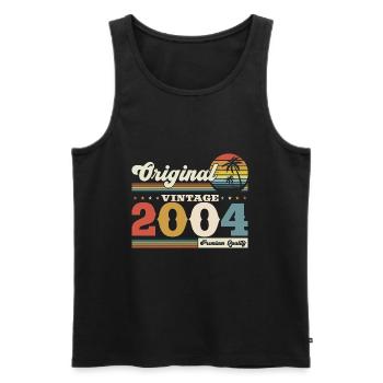 Original 2004 Jahrgang 2004 20. Geburtstag 2004 - Männer Premium Bio Tank Top - Schwarz - Vorne - Michal (187cm)