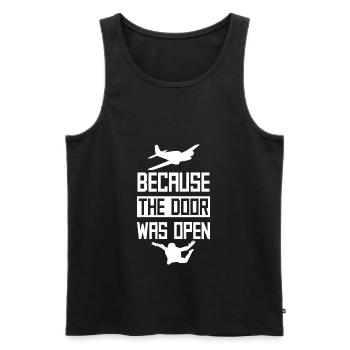 Fallschirmspringen Geschenkidee - Männer Premium Bio Tank Top - Schwarz - Vorne - AI Model Male 178 light (178cm)