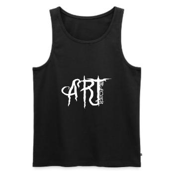 Art Teacher Art Teacher Font Artistic - Men's Premium Organic Tank Top - black - Front - AI Model Male 178 light (178cm)
