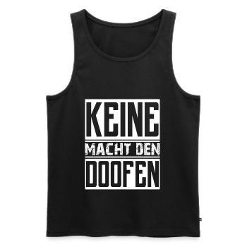 Keine Macht den doofen Liebe Frieden Freiheit - Männer Premium Bio Tank Top - Schwarz - Vorne - Michal (187cm)