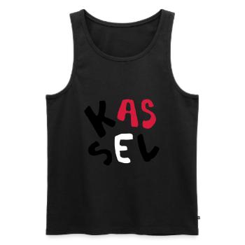 Kassel - Débardeur bio Premium Homme - noir - Devant - AI Model Male 178 light (178cm)