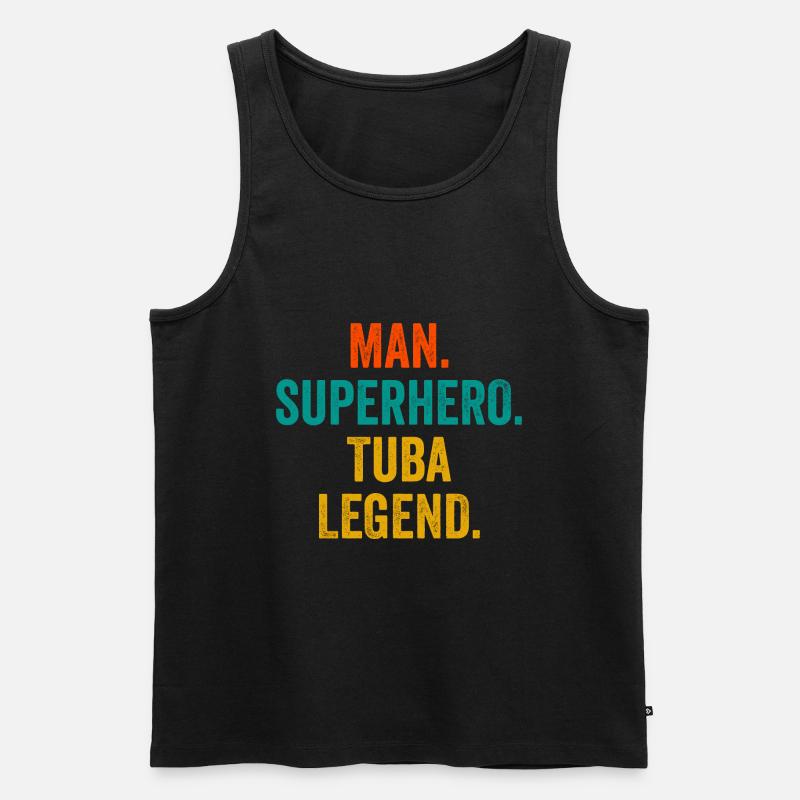 Tuba - Männer Premium Bio Tank Top - Schwarz