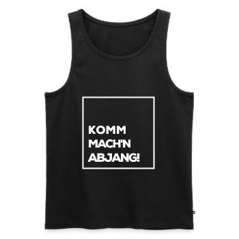 Berlin Berliner Geschenk Berliner Bär Dialekt - Männer Premium Bio Tank Top - Schwarz - Vorne - AI Model Male 178 light (178cm)