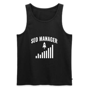 SEO Manager - Männer Premium Bio Tank Top - Schwarz - Vorne - AI Model Male 178 light (178cm)