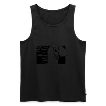 Drahthaar Vizsla Profil Hund Hunde Wilsigns - Männer Premium Bio Tank Top - Schwarz - Vorne - Michal (187cm)