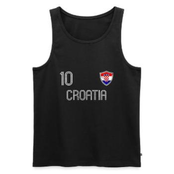 Croatia Football Team - Men's Premium Organic Tank Top - black - Front - Michal (187cm)