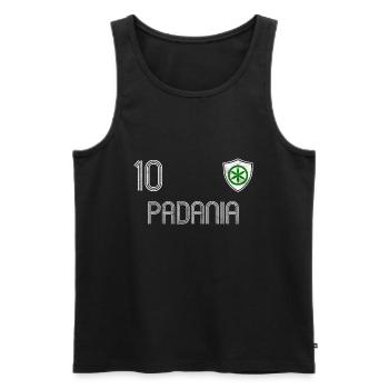 Équipe de football padanie - Débardeur bio Premium Homme - noir - Devant - AI Model Male 178 light (178cm)