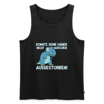 Konnte Seine Hände Nicht Waschen Ausgestorben - Männer Premium Bio Tank Top - Schwarz - Vorne - Michal (187cm)