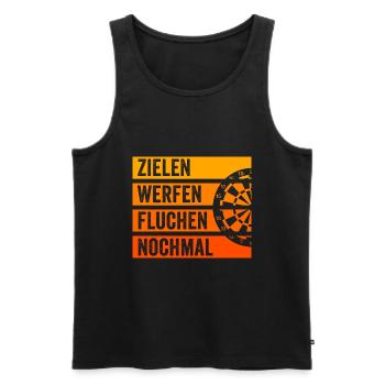 Lustige Darts und Dart Geschenke für Dartspieler - Männer Premium Bio Tank Top - Schwarz - Vorne - AI Model Male 178 light (178cm)