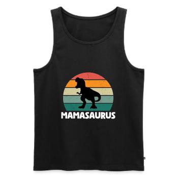 Mamasaurus - Männer Premium Bio Tank Top - Schwarz - Vorne - AI Model Male 178 light (178cm)