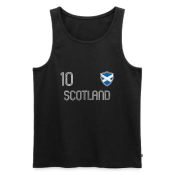 Scotland Football Team - Men's Premium Organic Tank Top - black - Front - Michal (187cm)