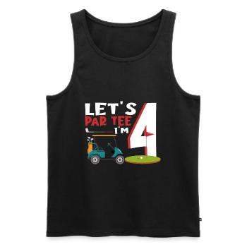 Geschenk für Minigolfspieler - Männer Premium Bio Tank Top - Schwarz - Vorne - Michal (187cm)