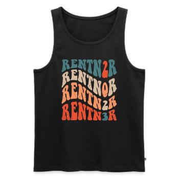 Rentner 2023 Retro Rente Ruhestand Pension Herren - Männer Premium Bio Tank Top - Schwarz - Vorne - Michal (187cm)
