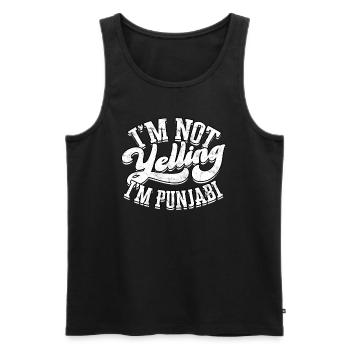 Sikh Indian Sikhism Punjabi Alphabet Writing - Men's Premium Organic Tank Top - black - Front - AI Model Male 178 light (178cm)