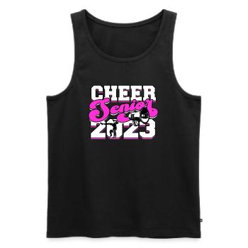 cheerleader cheerleading gift sport girls ge - Men's Premium Organic Tank Top - black - Front - Michal (187cm)