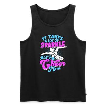 cheerleader cheerleading gift sport girls ge - Men's Premium Organic Tank Top - black - Front - Michal (187cm)