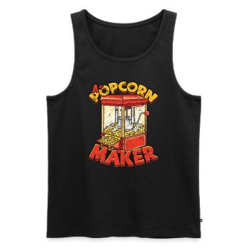 Popcorn Cinema Gift Gift Idea Film Corn Filma - Men's Premium Organic Tank Top - black - Front - Michal (187cm)