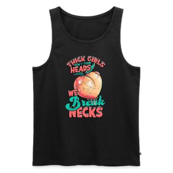 Dick Thick Thighs Thick Thighs Thighs - Men's Premium Organic Tank Top - black - Front - AI Model Male 178 light (178cm)
