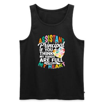Principal Deputy Principal Gift - Men's Premium Organic Tank Top - black - Front - AI Model Male 178 light (178cm)