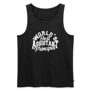 schulleiter stellvertretender schulleiter geschenk - Männer Premium Bio Tank Top - Schwarz - Vorne - AI Model Male 178 light (178cm)