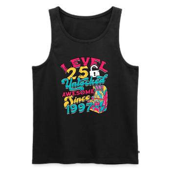 Retro Gamer Video Games Arcade Gaming Pinball Spike - Men's Premium Organic Tank Top - black - Front - Michal (187cm)