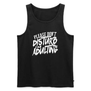 adulte humour adulte cadeau anniversaire ges - Débardeur bio Premium Homme - noir - Devant - AI Model Male 178 light (178cm)
