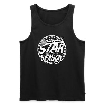 Spike Sport Badminton Star -Spieler Spike - Männer Premium Bio Tank Top - Schwarz - Vorne - AI Model Male 178 light (178cm)