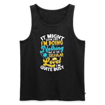 Biology Science Cellular Biologist - Men's Premium Organic Tank Top - black - Front - AI Model Male 178 light (178cm)