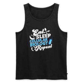 Schlafzellenbiologie -Wissenschaftsbiologe essen - Männer Premium Bio Tank Top - Schwarz - Vorne - Michal (187cm)