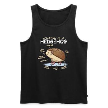 Igelbesitzer Hedgehogs Liebhaber niedlicher Tier - Männer Premium Bio Tank Top - Schwarz - Vorne - AI Model Male 178 light (178cm)