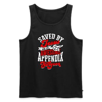 Anhang Operation Appendektomie Entfernung - Männer Premium Bio Tank Top - Schwarz - Vorne - AI Model Male 178 light (178cm)