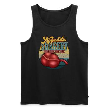 Anhang Operation Appendektomie Entfernung - Männer Premium Bio Tank Top - Schwarz - Vorne - AI Model Male 178 light (178cm)