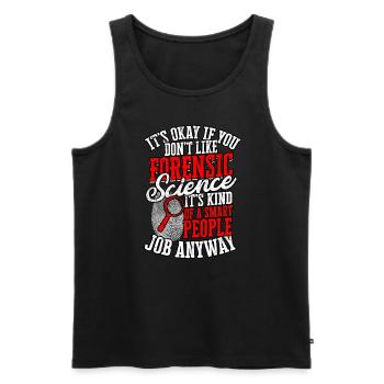 Forensic Science Detective True Crime Investigator - Men's Premium Organic Tank Top - black - Front - AI Model Male 178 light (178cm)