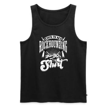 Rockhounder Rockhounding Géologue Rockhound Rockhound - Débardeur bio Premium Homme - noir - Devant - Michal (187cm)