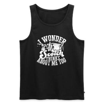 Irish Whisky Scotch Drinker Drinking Alcohol - Men's Premium Organic Tank Top - black - Front - AI Model Male 178 light (178cm)