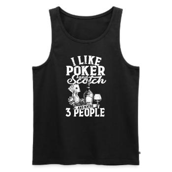 Irish Whisky Scotch Drinker Drinking Alcohol - Men's Premium Organic Tank Top - black - Front - AI Model Male 178 light (178cm)