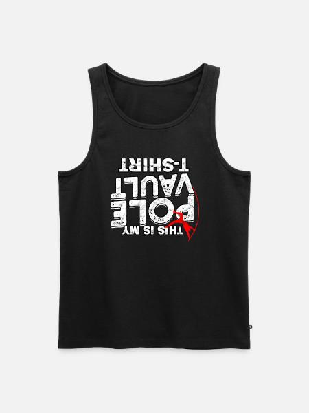 Pole Viertel und Feldstabhochsprung - Männer Premium Bio Tank Top - Schwarz