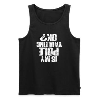 Pole Viertel und Feldstabhochsprung - Männer Premium Bio Tank Top - Schwarz - Vorne - Michal (187cm)