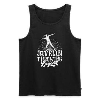 Javelin Throwing Legend Legend Athletics Thrower - Men's Premium Organic Tank Top - black - Front - AI Model Male 178 light (178cm)