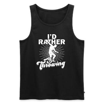 Discuss Litter Track and Field Shot - Men's Premium Organic Tank Top - black - Front - AI Model Male 178 light (178cm)