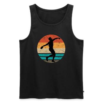 Throwers discuss throw tlasts and field shot - Men's Premium Organic Tank Top - black - Front - AI Model Male 178 light (178cm)